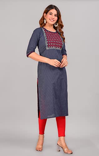 Image of Aashis Impex Women's Kanta Stright Embroidery Work Kurti