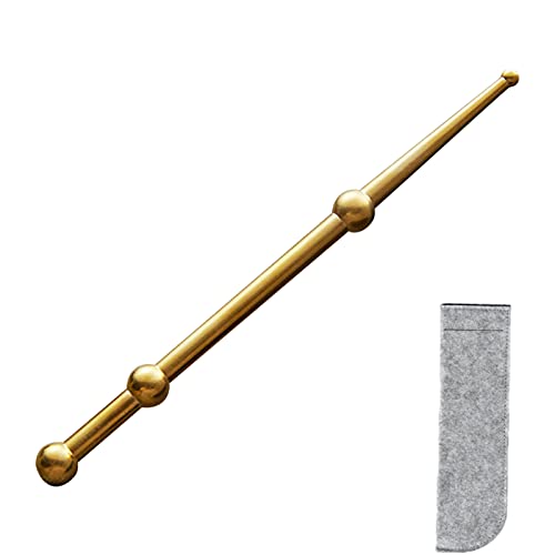 Puur Koper Acupunctuur Massage Pen Facial Tool Met Doek Zak Acupoint Massager Voor SPA Meridiaan Baggeren Chinese Klassieke