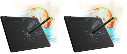 Tablette Graphique OSU GAOMON S620 Lot de 2 avec Stylet sans Batterie pour Dessin Numérique