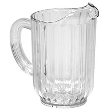 Royal Industries 6 Water Pitchers Set, Plastic, 32 oz, Clear