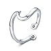 Produktbild Ring Welle Damen mit Wellen Trendsymbol Strand Maritim in 925 Sterling Echt Silber Wave Ringe Geschenk Damen Schmuck (A-welle ring)