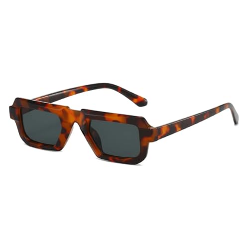 Lunettes de soleil rétro léopard UV400 pour look punk chic et style petite monture branché