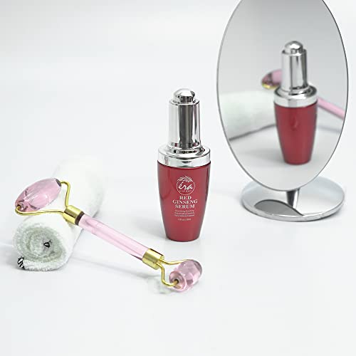 Éra By Just Beauty Skin Care Face Serum – 1.5 Oz Red Ginseng Korean Daily Defense Essense Skincare With Shining Star Shape Eye Pads – Premium Anti Aging Facial Serum For Energy Boost And Elasticity – For All Skin Types #TOP5