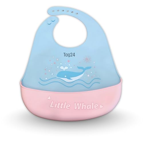 Image of Baby Bib for Feeding and Weaning Babies and Toddlers | Waterproof, Washable, Reusable | Adjustable Neckline with Buttons | Easy to Clean and Non-Messy Design