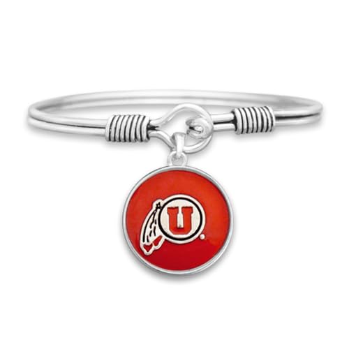 Sports Accessory Store Utah Utes Translucent Red Disc Wire Bracelet Jewelry