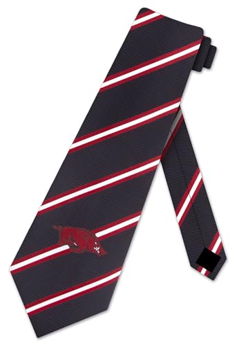 Eagles Wings Arkansas Necktie Razorbacks Stripe Tie for Men Sports Neckties College Neckties