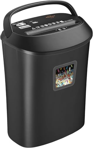 Image of VidaTeco 14-Sheet Cross-Cut Paper Shredder, 25L Bin, P-3 | Shreds Paper, Cards, Staples & Clips, Jam-proof System, Home Office Shredder Equipped with Liftout Waste Basket