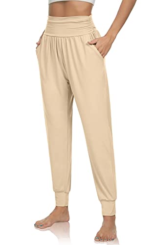 Image of UEU Women's Cozy Yoga Joggers Pants Loose Workout Sweatpants Comfy Lounge Pants with Pockets