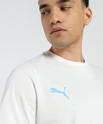 Manchester City - Essentials Colección - Camiseta para Hombre - Blanco - X-Grande