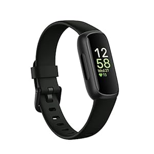 Google Fitbit Inspire 3 Health and Fitness Tracker with Stress Management, Workout Intensity, Sleep Tracking, 24/7 Heart Rate and More, Midnight Zen/black, One Size (S and L Bands Included)