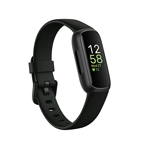Google Fitbit Inspire 3 Health and Fitness Tracker with Stress Management, Workout Intensity, Sleep Tracking, 24/7 Heart Rate and More, Midnight Zen/black, One Size (S and L Bands Included) by Fitbit - Used condition - CA$97.46