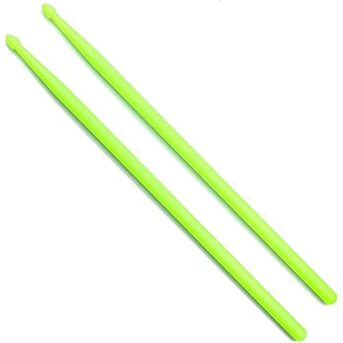 Drum Sticks 5A Drumstick, Nylon Drumsticks for Drum Set, 5A Nylon Drumsticks, Light Durable Plastic Drum Sticks with Non-Slip Handles, Professional Musical Instrument Percussion Accessoriess-Green Cover
