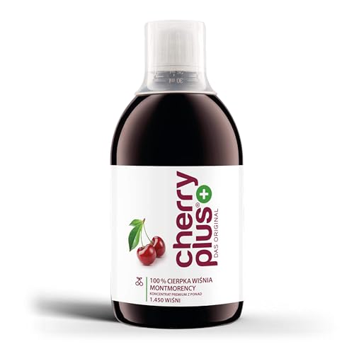 Cherry Plus koncentrat z czereśni Montmorency, Wysoko skoncentrowany (z soku bezpośredniego), Czysty, 500 ml