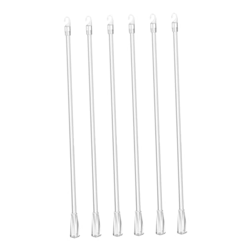 NUOBESTY 6piezas Barra De Cortina Transparente Accesorios para Persianas Verticales Gancho y Agarre Repuesto para Bricolaje El Hogar