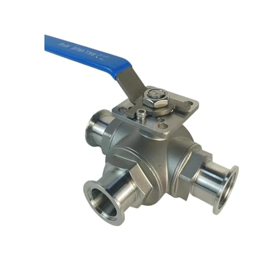 Vanne à boisseau sphérique trois voies KF50 en acier inoxydable