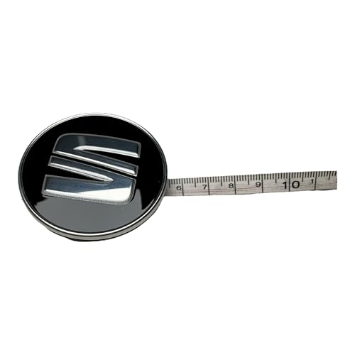 Seat 5F0601171CBX Radkappe (1 Stück) Radzierkappe Nabenabdeckung Nabenkappe, schwarz/silber