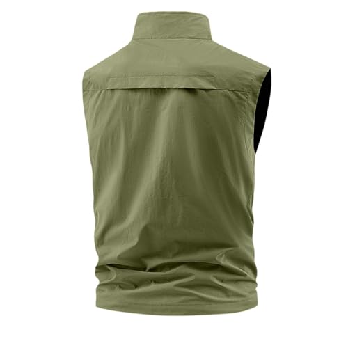 Chaleco de pesca para hombre multibolsillos transpirable de caza y viaje 6