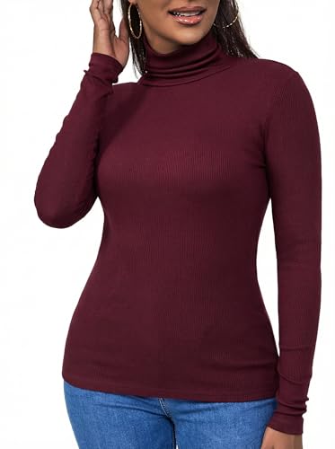 ACANI Ribbed Modal Turtleneck Long Sleeve Slim Fitted Based Layer