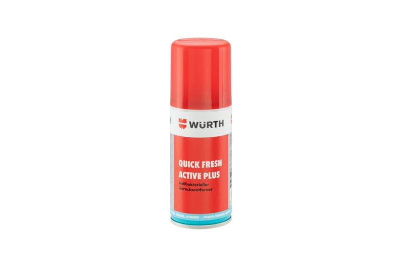 Wuerth Nettoyant antibactérien pour clim de véhicule - Quick Fresh Active Plus - 100 ML | Éliminateur d'Odeurs, Ions d'Argent, Purificateur Habitacle, Haute Performance