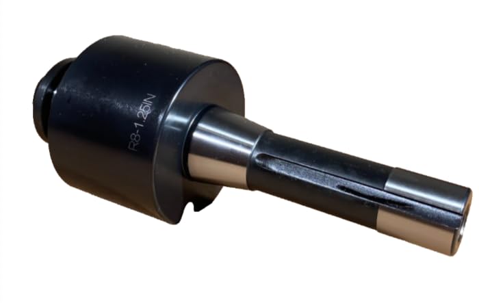 R8 Shank Shell Face Mill Arbor Adapter, 1.25 Inch Pilot, 2 Inch Body Length, Precision Holder for Bridgeport Milling Machines