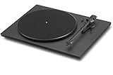 Pro-Ject Debut III Manueller Plattenspieler (MM-Tonabnehmer Ortofon OM 5E, Pro-Ject 8.6 Tonarm) matt-schwarz