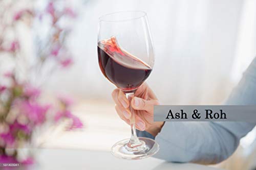 Image of Ash & Roh Ideal for White or Red Party Wine, Whisky Wine Clear Glass (Big Wine Glass, Pack of 3)