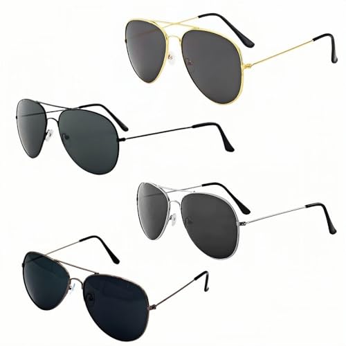 SDXCJY Lunettes de soleil pilote pour homme, lunettes de soleil aviateur, lunettes de soleil style pilote, unisexe, classique, rétro, nuances noires, monture en métal avec monture en métal pour
