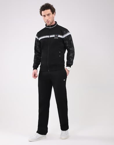 Image of Monte Carlo Men's Regular Fit Collared Neck Full Sleeve Solid Winter Tracksuit | Soft Warm Material | Stylish Sports & Casual Winter Wear for Men (Pack Of 1)