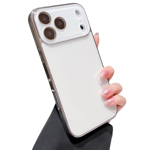 Coque iPhone 17 Pro Max en finition galvanisée de qualité supérieure, blanc uni