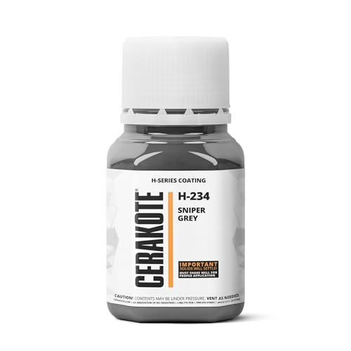 CERAKOTE (Oven Cure) H-Series Sniper Grey [ 4oz ] H-234T -Our Ceramic Technology Combines Performance with Color on All- Metals, Polymers + More - (Part B) Included