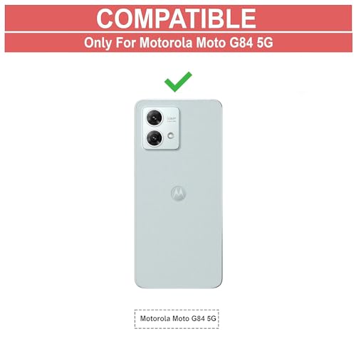 Image of Amazon Brand - Solimo Shockproof Clear Back Cover for Motorola Moto G84 5G | 360 Degree Protection | Motorola Moto G84 5G Back Cover Case (PC & TPU, Black Bumper)