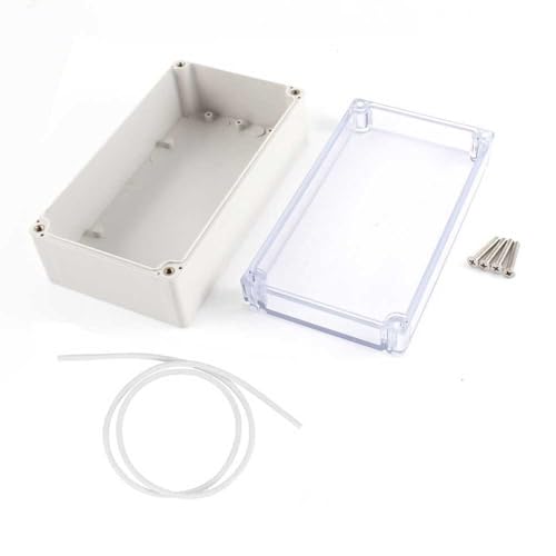 Scatola di distribuzione con custodia per cavi, scatola di giunzione impermeabile, per cavi elettronici, scatola per progetti, antipolvere e resistente alle intemperie (trasparente 20 x 12 x 7,5 cm)