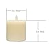Only-us Flameless Candles Set of 2 (3x3 inch) Flickering  LED Candles Battery Operated with Remote Control Timers for Fireplace Bedroom Livingroom Party Dimmable Ivory Pillars Flat top