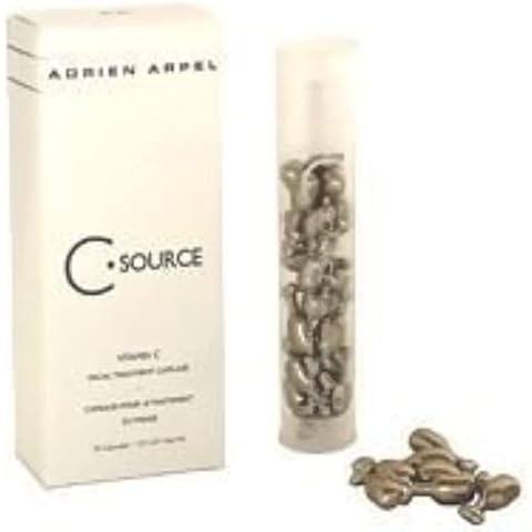C-Source 12% Vitamin C Serum Capsules for Face by Adrien Arpel, Daily Facial Serum Helps Smooth Fine Lines and Wrinkles, Reduce Appearance of Dark Spots, 30 Capsules Cover