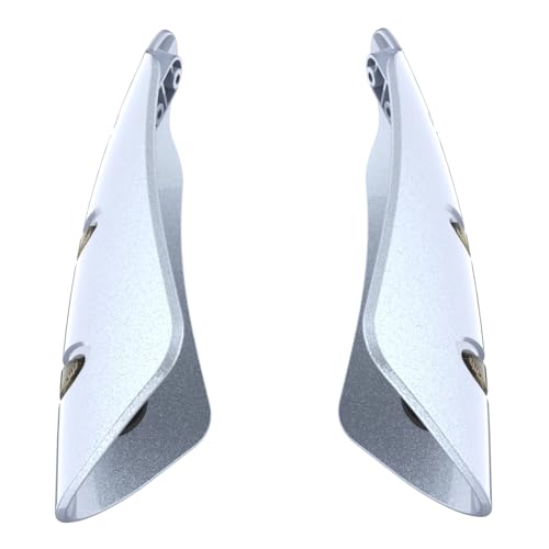 Advanblack 2024 Color-Matched LED Handguards Motorcycle Hand Guard for Harley Touring Road Glide Street Glide Road King Softail (Atlas Silver Metallic)