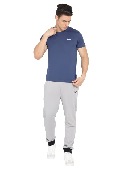 Image of hummel Amero V Neck Half Sleeve Solid Regular fit Polyester T-Shirt for Men Comfortable Breathable Fabric Stretchable for Everyday Use Ideal for Yoga Training Gym Running or Performance