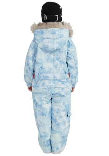 Image of Kids Girls Boys Waterproof Colorful One Piece Snowsuits Coveralls Ski Suits Jackets Winter Jumpsuits