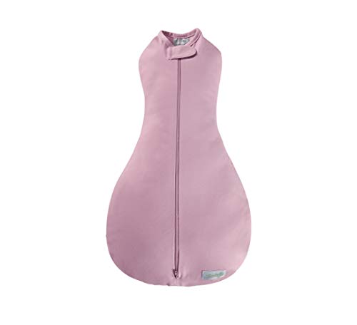 Image of Woombie Simply Baby Swaddling Blanket - Soothing Cotton Swaddle, Wearable Blanket, Pink Blush, 0-3 Months
