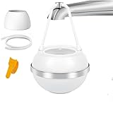 Cyanslen Bath Filter for Tub, Water Filter for Tub Faucet, 8 Stages Bathtub Water Filter Reduces Contaminants for Softer, Smoother Skin - 2,500 Gallons of Filtration, BPA Free (White)