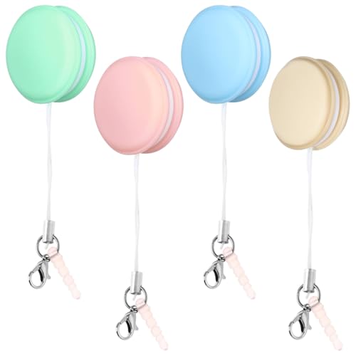 Ciieeo 4pcs Macaron Phone Screen Cleaner with Dual-Sided Microfiber Cloths and Keychain Portable Screen Wipes for Smartphones Tablets Laptops and Glasses Cute Decoration and Present Idea