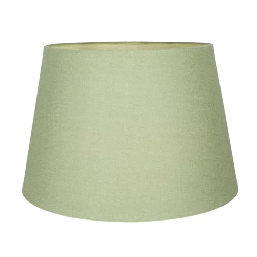 Classic and Traditional 10 Inch Olive Green Linen Fabric Drum Table or Pendant Lamp Shade 60w Maximum, 10" - Image 3