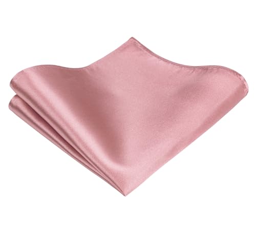 Image of TIE G Solid Satin Woven dyed Color Formal Black Necktie and Pocket Square Sets in Gift Box