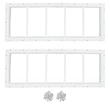 Hryan Shed Transom Window for Playhouse, Chicken Coop and Garage, Fixed Metal Tempered Glass Replacement Casement for barn house, ventanas de casa (10