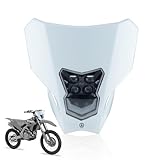 fewfuss Dirt Bike LED Headlight - Universal Dirtbike Headlights Kit - Motorcycle Head Lamp for CRF450L CRF450XR White