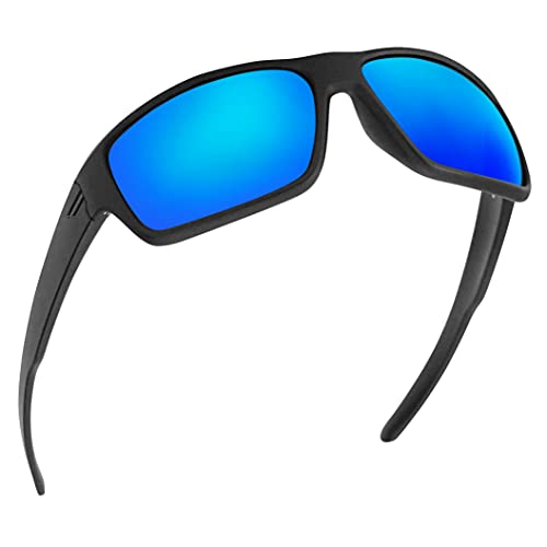 Image of TOROE Performance Eyewear FIELD All Black Sports Polarized Sunglasses w /Hydrophobic Coating Polycarbonate AR Lenses