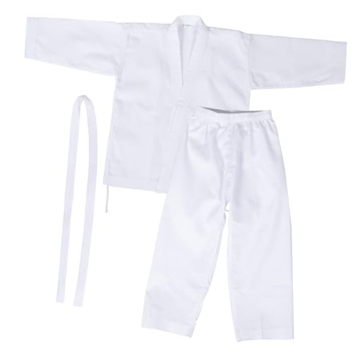 Tenue entraînement karaté réutilisable aux coutures renforcées et tissu rayé