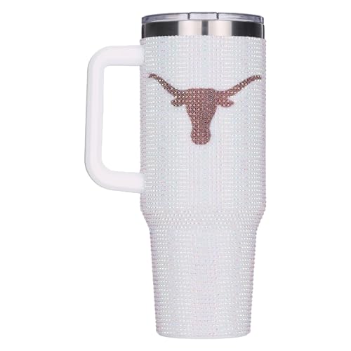 Image of The Memory Company Officially Licensed 40oz White Bling Game Day Tumbler, University of Texas
