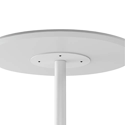 White Dining Table Round Small Office Table Conference Table Coffee Meeting Table For Office Boardroom Kitchen Living Room Waterproof Desktop Easy Assembly 31.5 Inch #TOP4