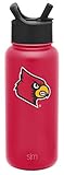 Simple Modern Officially Licensed Collegiate Louisville Cardinals Water Bottle with Straw Lid | Vacuum Insulated Stainless Steel 32oz Thermos | Summit Collection | University of Louisville