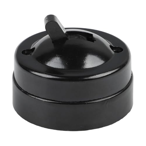 Interruptor de luz redondo de control único para montaje en pared, estilo retro, diseñado para uso doméstico y comercial